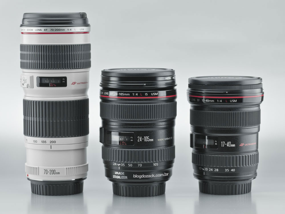 Canon EF 70-200mm 24-105mm 17-40mm f/4 L USM zoom lens