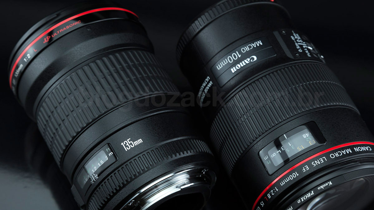 Canon EF 135mm f/2L USM 100mm f/2.8 Macro