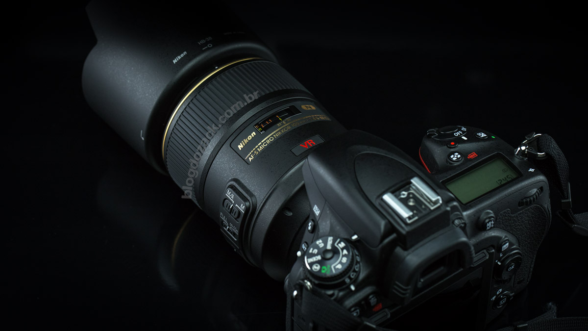 Fat and heavy: notice how the AF-S 105mm is much bolder than the skinny FX D750.